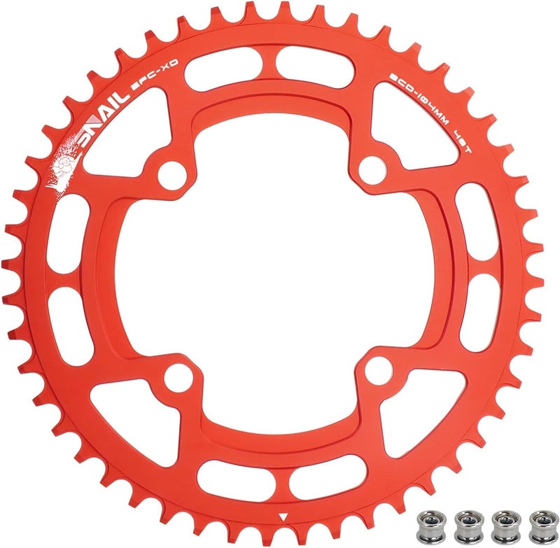 BESNIN Chainring 104 BCD Chainring 30T 32T 34T 36T 38T 40T 42T 44T 46T 48T 50T 52T Narrow Wide Tooth Round Chainring for 7/8/9/10/11/12 Speed MTB BMX Road Bike - Image 1